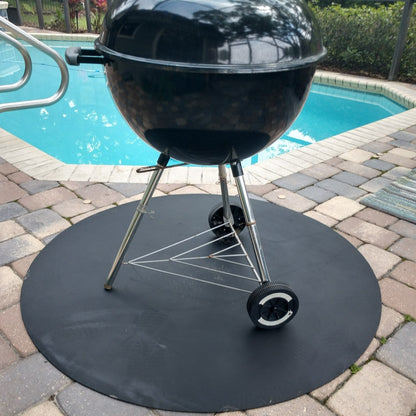 36" Round Rubber BBQ Grill Mat